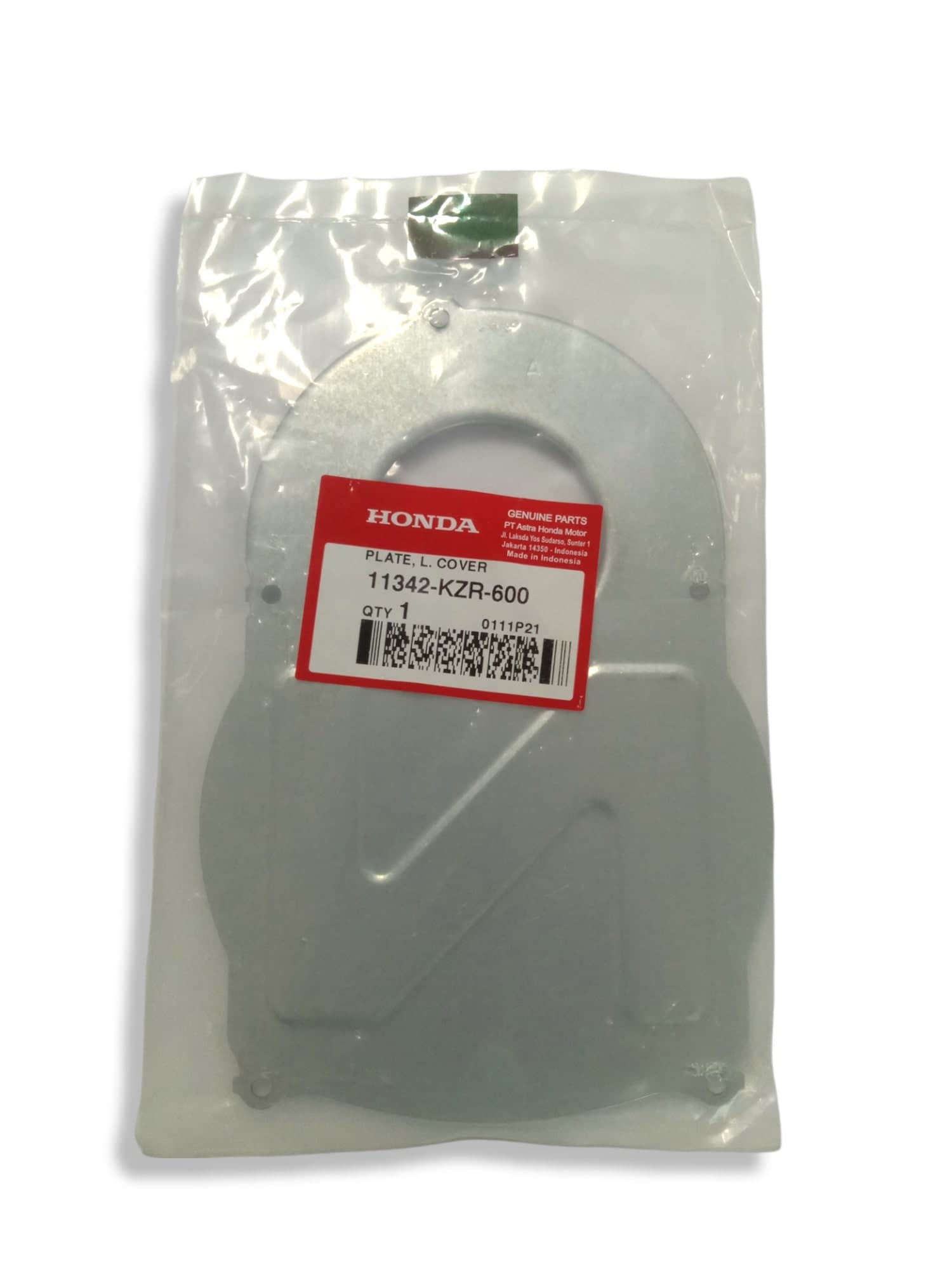 11342KZR600 - PLATE, L. COVER | Spare part Honda original | Suma Parts Shop