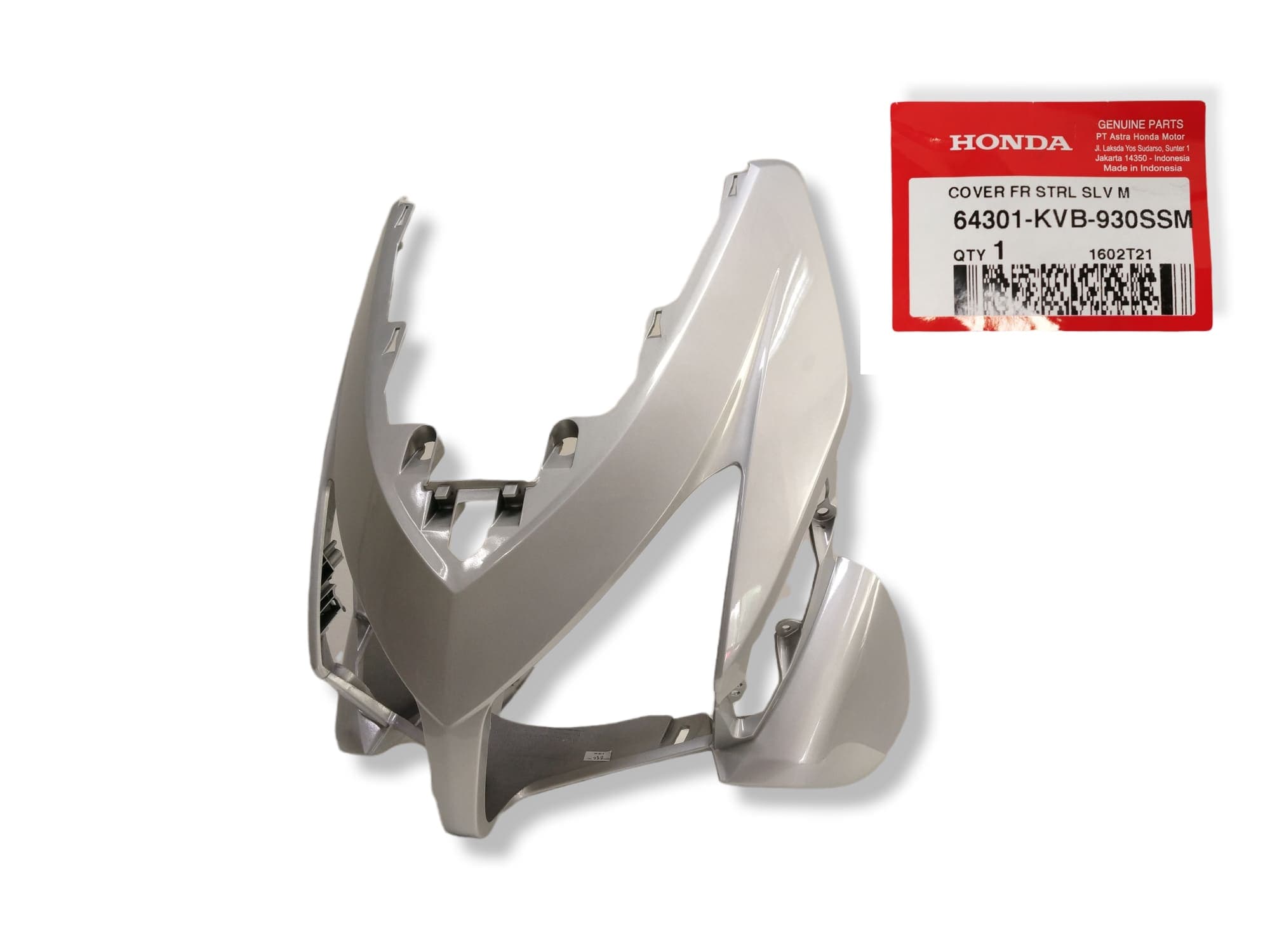 64301KVB930SSM - COVER FR(STRL SLV M) 64301KVB930SSM - COVER FR(STRL SLV M) | Spare part Honda original | Suma Parts Shop