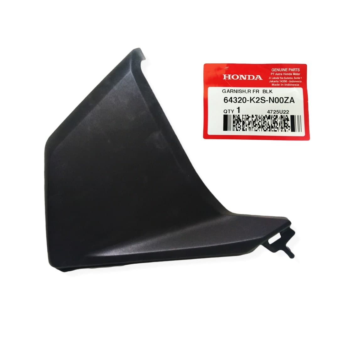 64320K2SN00ZA - GARNISH,R FR (BLK) 64320K2SN00ZA - GARNISH,R FR (BLK) | Spare part Honda original | Suma Parts Shop