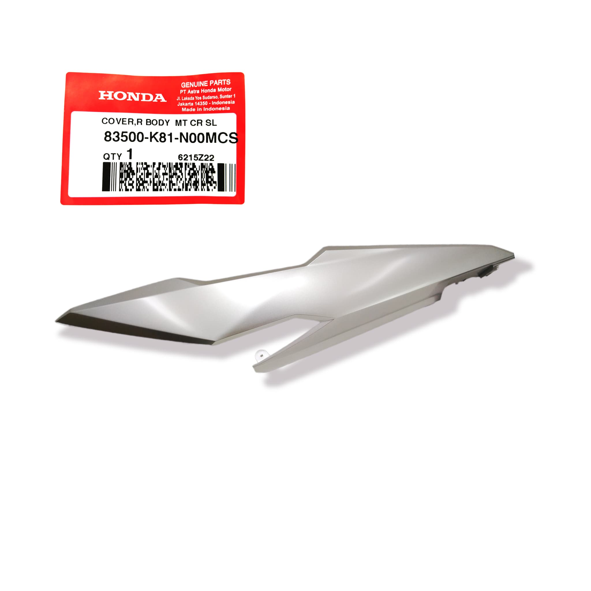 83500K81N00MCS - COVER,R BODY (MT CR SL) | Spare part Honda original | Suma Parts Shop