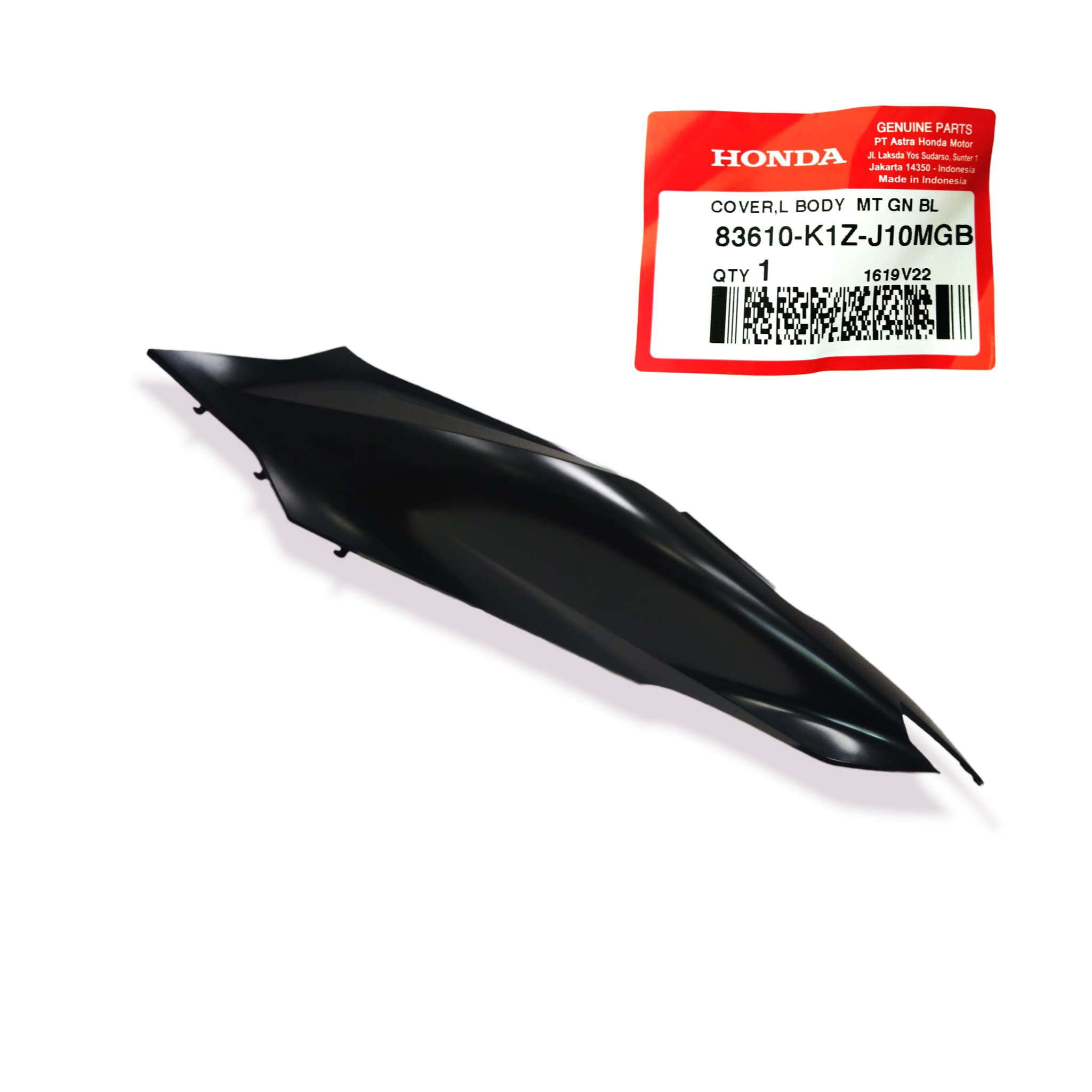 83610K1ZJ10MGB - COVER,L BODY (MT GN BL) | Spare part Honda original | Suma Parts Shop