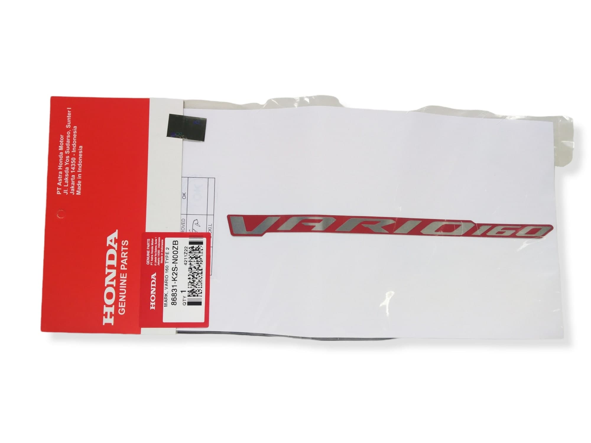 86831K2SN00ZB - MARK, VARIO 160 TYPE 2 | Spare part Honda original | Suma Parts Shop